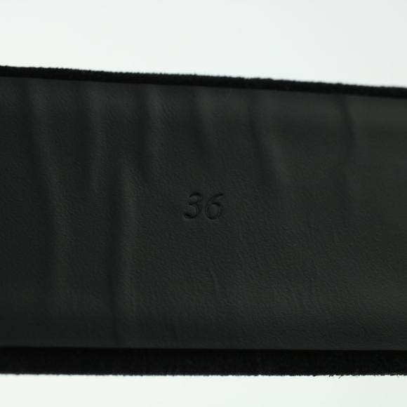 CHANEL Belt Suede 39.4"" Black CC Auth bs5130 - Picture 10 of 11